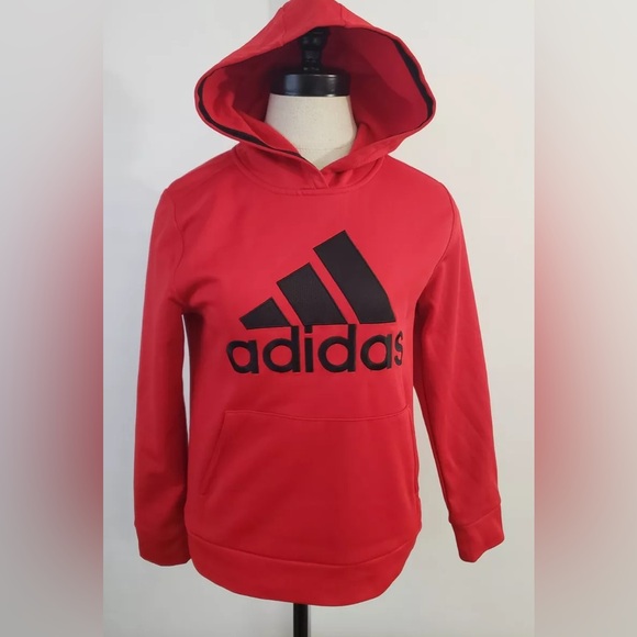 Adidas Boys Red Hoodie – Youth Medium - Picture 1 of 4